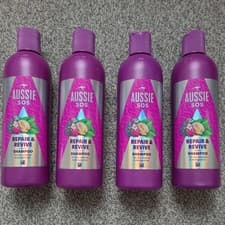 Image of 4 x Aussie SOS Repair & Revive Shampoo 300ml to Leave Dry Stressed and Damaged