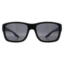 Image of Prada Sport Sunglasses PS01WS UFK07H Grey Rubber Grey Silver Mirror Polarized