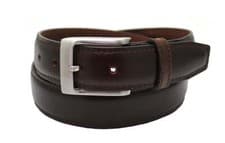 Image of Mens Brown Full Grain Leather Padded Centre Belt Size XL