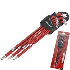 Image of 9pc Extra Short & Long Arm Ball Point Torx Allen Key Set T10 - T50 CT6086