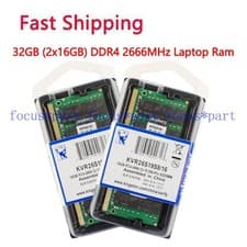 Image of Kingston 32GB (2x 16GB) 260-Pin DDR4 2666 MHz (PC4 21300) SO-DIMM Laptop Memory
