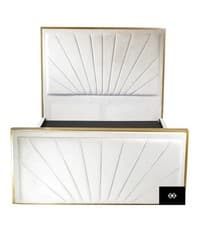 Image of Brand New Modern Velvet King Size Bed Frame Custom Made