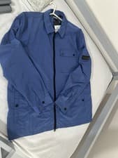Image of Barbour International Men Overshirt Large North Sea Navy Blue