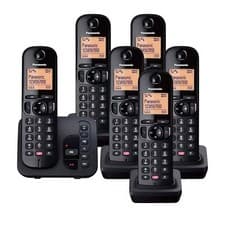 Image of Panasonic KX-TGC266EB Cordless Phone, Six Handsets with Answering Machine