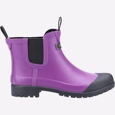 Image of Cotswold Blenheim Womens Waterproof Mid Ankle Wellies Wellington Boots Purple
