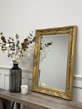 Image of 50x70cm Gold Wall Mirror French Baroque Rococo Bedroom or Bathroom - Haywood