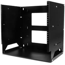 Image of StarTech.com Wall-Mount Server Rack with Built-in Shelf - Solid Steel - 8U