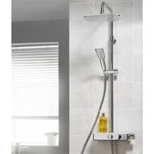 Image of Triton Push Button Dual Head Thermostatic Bar Mixer Shower PBDIVCHR