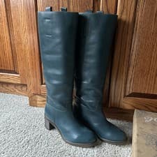 Image of Free People Tabby Tall Heeled Pull on Boots Stargazer Teal EU 38.5 US 7.5