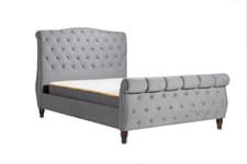 Image of Copenhagen Warm Stone Fabric Bed Frame King-Size 5ft, Super King 6ft