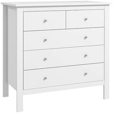 Image of HOMCOM Modern Chest Of Drawers, 5 Drawer Unit Storage Chest for Bedroom