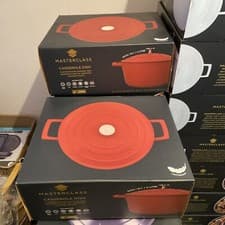 Image of MasterClass Cast Aluminium 4L Casserole Dish Red