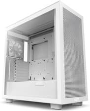 Image of NZXT H7 Flow RGB Mid Tower Case USB Type-C Port - Quick-Release Temp Matte White