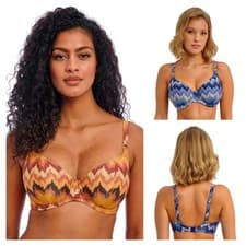 Image of Freya Arizona Wave Bikini Top Plunging Wired Abstract Womens Swimwear 206102