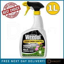 Image of WEEDOL TOUGH WEED CONTROL WEEDKILLER SPRAY 1L READY TO USE TARGETS ROOTS NEW