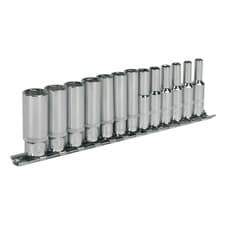 Image of Sealey Metric Socket Set 13pc 1/4"Sq Drive Deep WallDrive AK2692