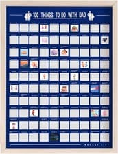 Image of 100 Things To Do With Dad Bucket List Scratch Poster - Gifts for from...
