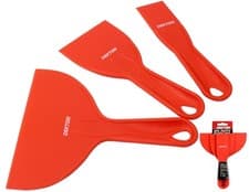 Image of Dekton 3pc Plastic Scraper Set Spatula Putty Knife Spreader Filler Small Large