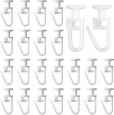 Image of Curtain Hooks, Plastic Curtain Track Gliders, strong, durable (100,200,500,1000)
