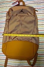 Image of BNWT Genuine Jordan Fluid Backpack Golden/Mustard laptop bag Nike Air