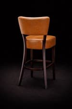 Image of real leather bar stools x 6.real wood frame.