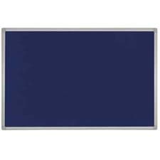 Image of Bi-Office Aluminium Trim Felt Noticeboard 600x450mm Blue FB0443186