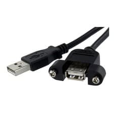 Image of StarTech.com 1 ft Panel Mount USB Cable A To A - F/M