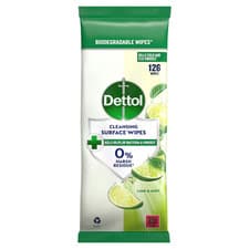 Image of DETTOL Antibacterial Surface Cleaning Wipes Lime & Mint *126 Pack - (Pack of 6)