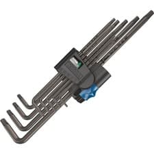 Image of Wera 967 TX XL TORX® HF BlackLaser Long L-Key Set TX 8-40 9pc