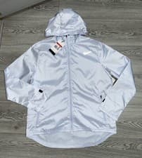 Image of Nike Essential Women's Running Jacket Ice Blue/Grey Size L CU3217-085