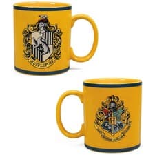 Image of Harry Potter Mug Hufflepuff Crest 400ml Ceramic Yellow DishwasherSafe Gift Boxed