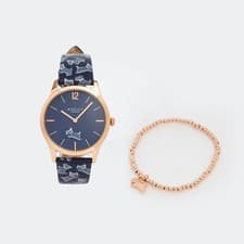 Image of Radley Fleet Street Ladies Ink Printed Strap Watch Gift Set RY21552A-SET
