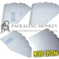 Image of HIGH QUALITY WHITE SELF SEAL ENVELOPES PLAIN & WINDOW C4 C5 DL 90gsm & 100gsm