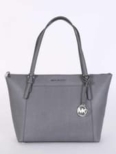 Image of Michael Kors Ciara Saffiano Leather Large Tote Bag, Heather Grey BNWT (RRP £325)