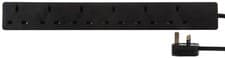 Image of Pro Elec PELB1422 6 Gang Extension Lead with Surge Protection & 15m Cable, Black