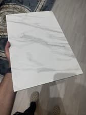 Image of Carrara White Marble Effect Satin Wall Tiles 30cm X 45cm - 111 Tiles = 15sqm
