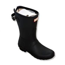 Image of SINGLE RIGHT FOOT Hunter Women's Short Adjustable Wellington Boot Black Size UK6