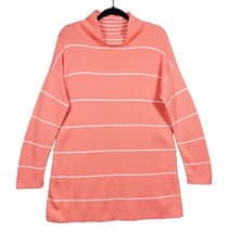 Image of J. Jill Reversible Funnel Neck Tunic Sweater Sz M Casual Coastal Beach MSRP $99
