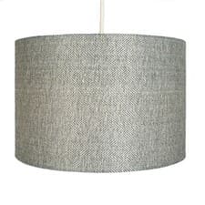 Image of Noah Easy Fit Pendant Drum Herringbone Fabric Light Shades