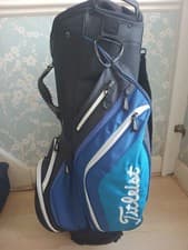Image of Titleist Golf Cart Bag 14-Way In Excellent Condition with Rain Cover Carry Strap