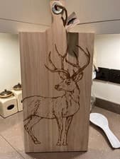 Image of Stag design, high quality, Mango wood, serving / chopping board  58cm