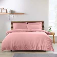Image of Catherine Lansfield So Soft Non-Iron Duvet Cover Bed Set Or Fitted Sheet Coral
