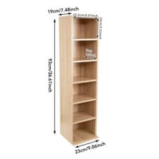 Image of 6 Tier Wooden CD DVD Game Book Shelf Storage Tower Rack Shelf Unit Fits 102 CDs