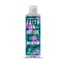 Image of Faith In Nature 300 ml Natural Lavender and Geranium Body Wash Nourishing Veg...