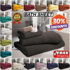 Image of Luxury Egyptian Cotton Bath Sheets Extra large Super Soft Toilet Sheet 450 GSM