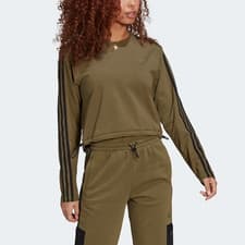 Image of Adidas Women's Kaki T-shirt Adidas Longsleeve UK Sz 14 BNWT