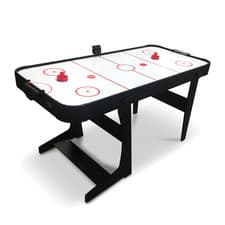 Image of Gamesson Air Hockey Table Eagle 4ft 6" Black Foldable Legs. Mains Powered