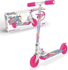 Image of Unicorn Scooter with 2 Light up Wheels Childrens Foldable Push Toy