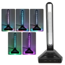 Image of RGB Gaming Headset Stand With 3 USB Ports For Office Use