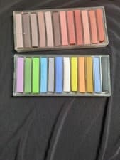 Image of Inscribe Sets 2x 12 Square Soft Pastels in Earth Tone /Bright Colours Art Crafts